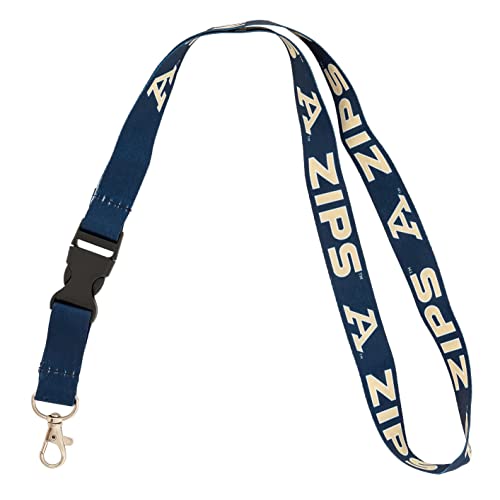 Desert Cactus The University of Akron Lanyard UA Zips Car Keys ID Badge Holder Keychains Detachable Breakaway Snap Buckle (Blue)