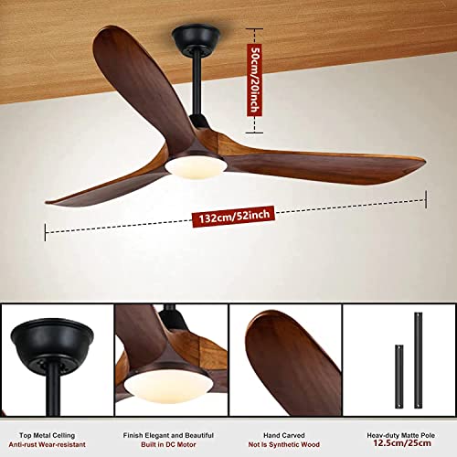 Ceiling-Fans-with-Lights-and-Remote-Modern-Led-Ceiling-Fan-with-Light-Bedroom-Lights-Ceiling-Fan-3-Color-Changeable-Adjustable-SpeedTiming-Fan-Lights-for-Living-RoomDining-Room-132cm52inch