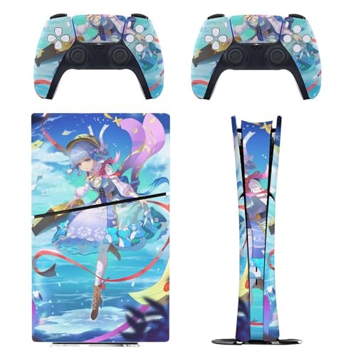 PS5 Slim �f�W�^���� �X�L���V�[�� Genshin Impact ���_ �_������ PlayStation 5 �ی�X�e�b�J�[ ���^�X�L�� �ی�V�[�� �S�ʕی� ���ʑΉ������ʑΉ� �ϋv�� �w��/��/����/�ق���h�~ ���B�� �C�A�[�� �U�M�ǂ� ��G