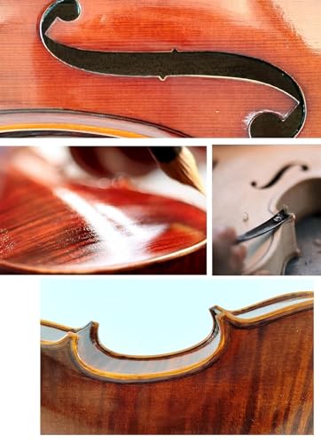 Violino Profissional natural inflamado feito à mão violino madeira de bordo antigo violino 4/4 3/4 i