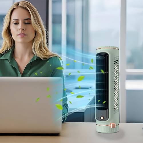 Klimaanlagen- Lüfter- tragbarer Mini- Luftkühler, kompakte Desktop- Kühleinheit, Steuerung des Luftstroms mit drei Geschwindigkeitsstufen, mit einstellbarem Winkel und Suspenmotor-2