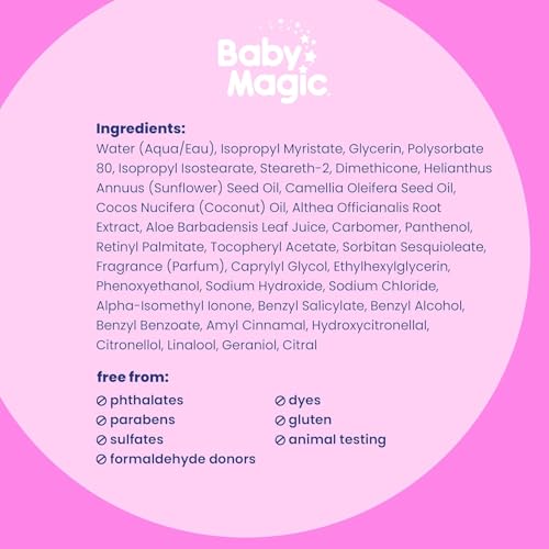 Image of Baby Magic Creamy Baby Oil, Soothes and Replenishes Baby's Delicate Skin, Vitamins and Coconut Oil, 8.6 fl oz.