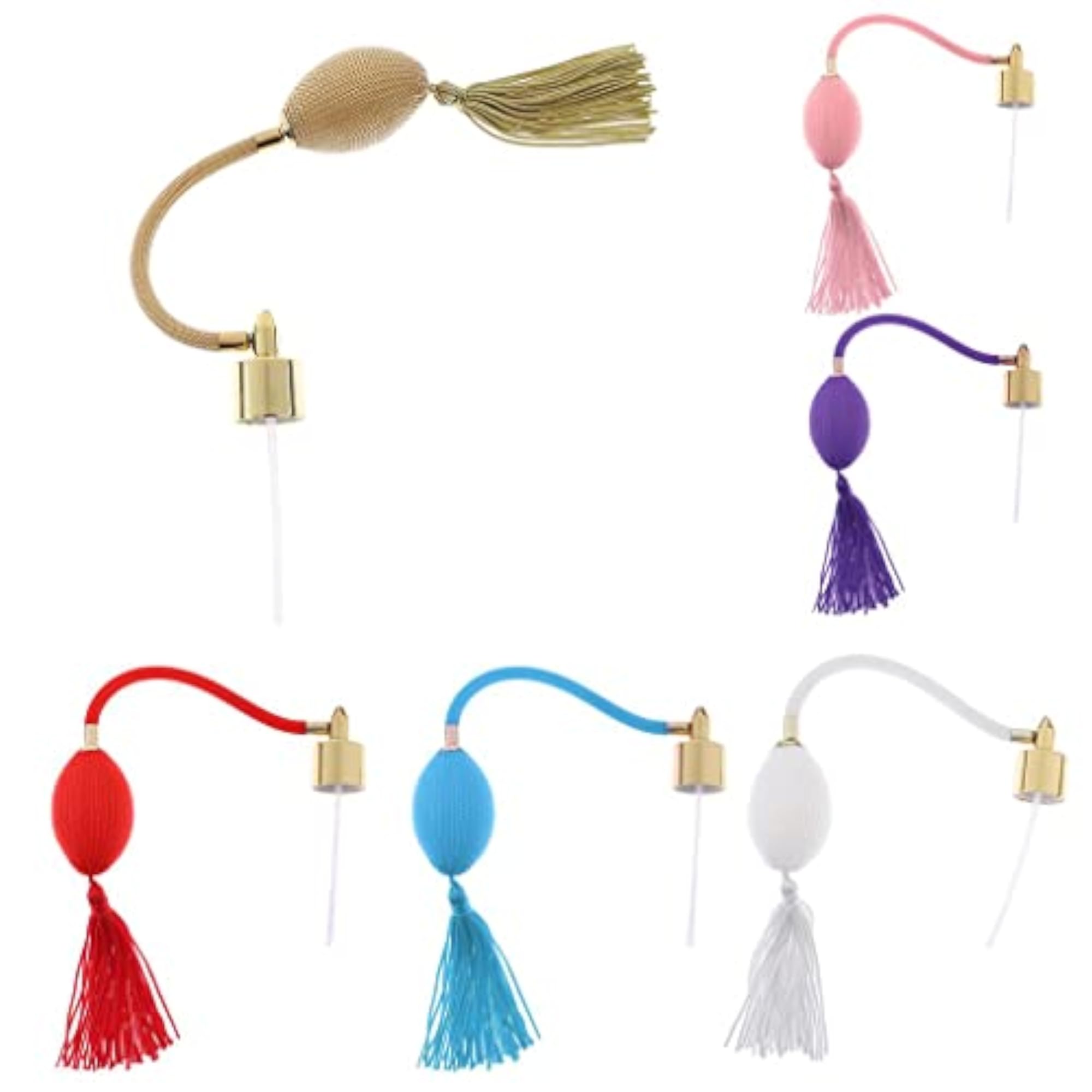 4 Pieces Vintage Perfume Bottle Tube with Spray Bulb
