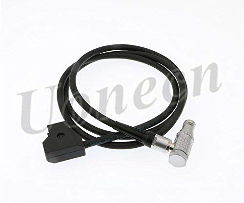 Uonecn Red Epic Scarlet Camera Power Cable D Tap to Right Angle 1B 6 Pin Female Flexible Thin Cord 39''