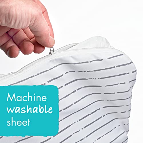 The First Years First Dreams Folding Baby Bassinet - Portable Crib for Travel - Bassinet Bedside Sleeper for Baby - White - Thumbnail 6