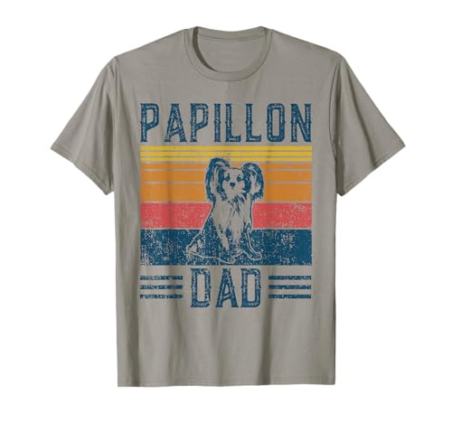 Dog Papillon Dad - Vintage Papillon Dad T-Shirt