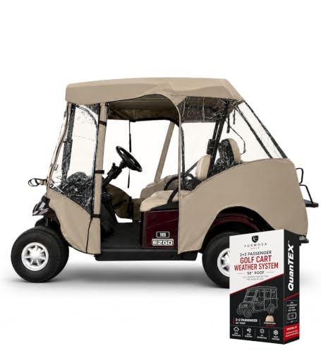 Formosa Covers 2+2 Golf Cart Enclosure 58' Short Roof | QuanTEX™
