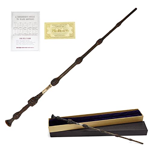 HUXIA Harry Potter Wizarding World - Varita mágica con tarjeta de hechizo, aprox. 40,5 cm, 67,7 g...