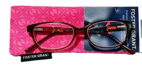 Foster Grant Coloread Wine Evalina Women's Reading Glasses with Case +1.25