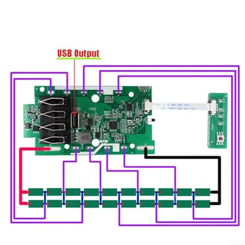 Circuito PCB de protección y carcasa de plástico para batería 40V de cortacésped de 20 celdas 8