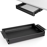 PUTORSEN Schreibtisch Organizere-40 cm Breit Schublade Leichtgängiger Auszug für Stehschreibtisch & Home Office, max. Belastung 8 kg, leises Gleiten, Schwarz