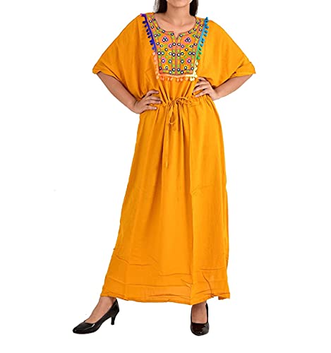 Caftán de rayón para mujer vestido de noche maxi holgado que estiliza el cuerpo