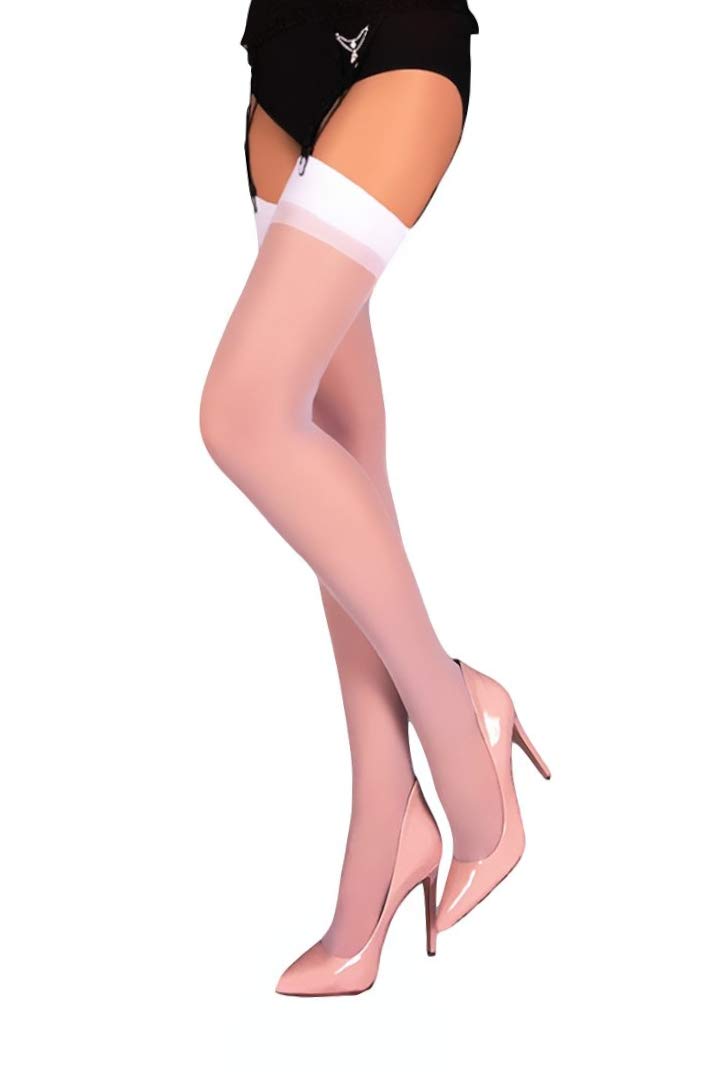 Mila MaruttiSheer Thigh High Stockings for Women Pantyhose Nylons for Garter Belt Lingerie