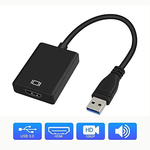 USB to HDMI, USB 3.0 to HDMI Adapter with HD 1080P, Video Audio