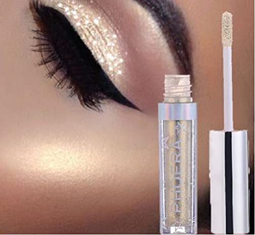 AQUAPURITY - PHOERA Magnificent Metals Waterproof Liquid Glitter & Glow Eyeshadow Palette Shimmer Long Lasting Cosmetic Metallic Eye Shadow Pigment Makeup (101 CREAM)