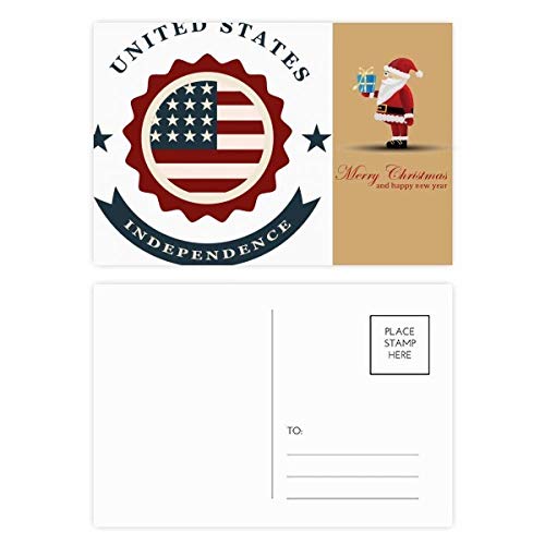 Cartes postales USA Independence Day : lot vintage America et Père Noël de collection