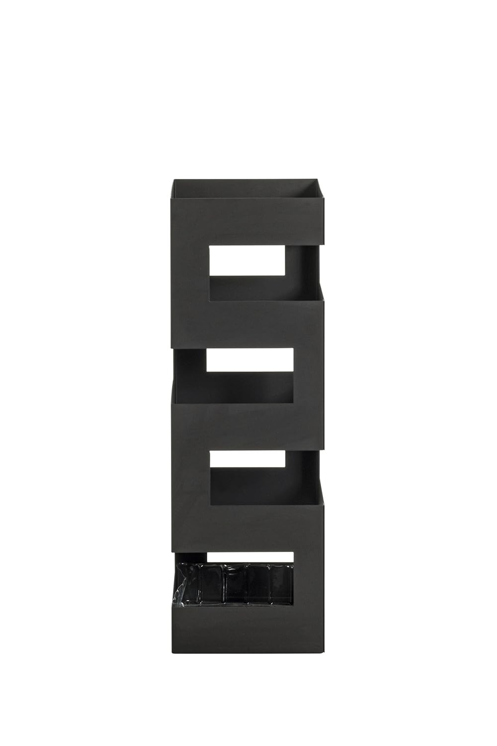 HAKU Portaombrelli Nero, Metallo - Dim. L 16 cm x A 48 cm x P 16 cm, Stile Moderno