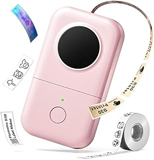 Drukarka etykiet Phomemo D30 Drukarka etykiet - termiczna drukarka etykiet Bluetooth Urocza drukarka etykiet, doświadczona przyjazna dla nazw pamięci, kompatybilna z iOS Android, różowa