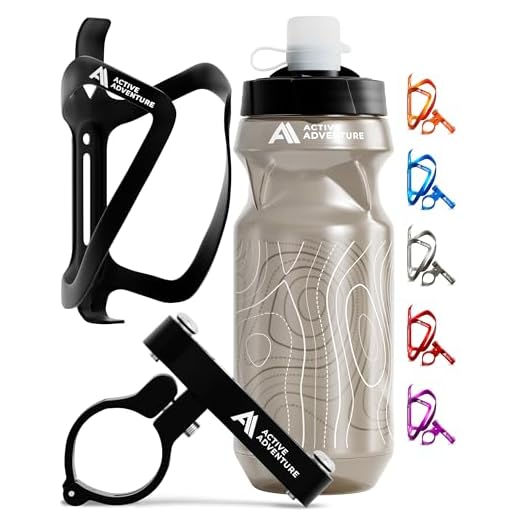 Bike Bottle Holder with Water Bottle and Mount Mountain Bike Water Bottle Holder No Screws Water Bottle Cages Bike Water Bottles, Kids Bike Water Bottle Holder for Bike (Map Black)