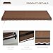 Outsunny 16' x 10' Retractable Awning, Patio Awning Sunshade Shelter with Manual Crank Handle, 280gsm UV Resistant Fabric and Aluminum Frame for Deck, Balcony, Yard, Brown