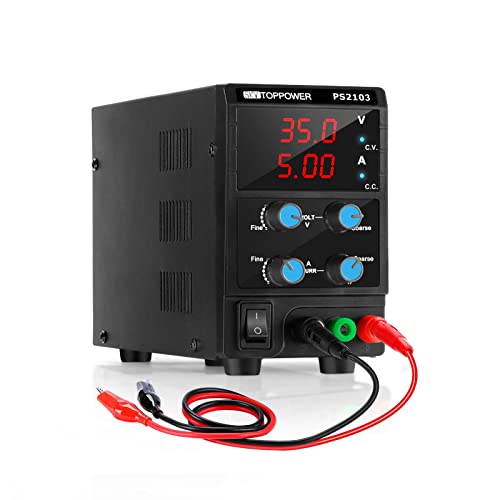Labornetzteil 0-35V / 0-5A DC Regelbar Netzgerät mit 3-stelliger LED-Anzeige verwendet für Laborunterricht, Elektronische Reparatur, DIY und Fahrzeugelektronik