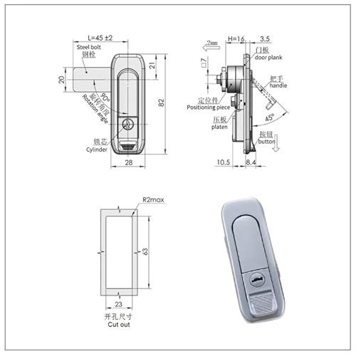 Serrure rotative de panneau pour remplacer vos fermetures d'armoire défectueuses - 7