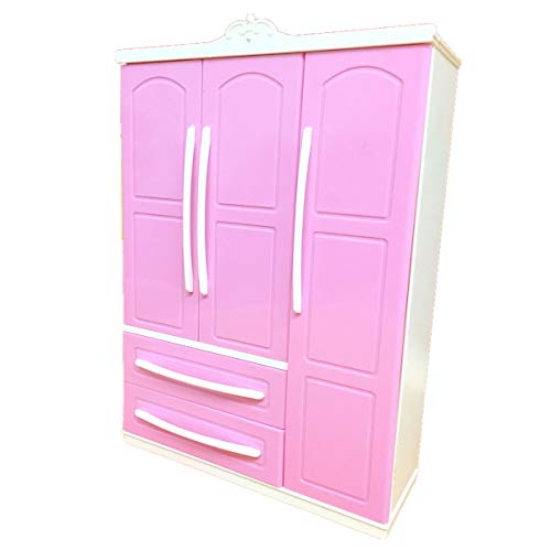Maison de poupées portable équipée d'un placard moderne plastique robuste - 5