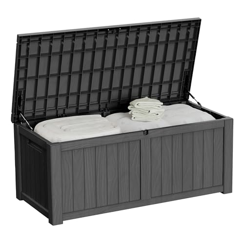 Decksplore Coffre rangement extérieur 120 gal résine noir
