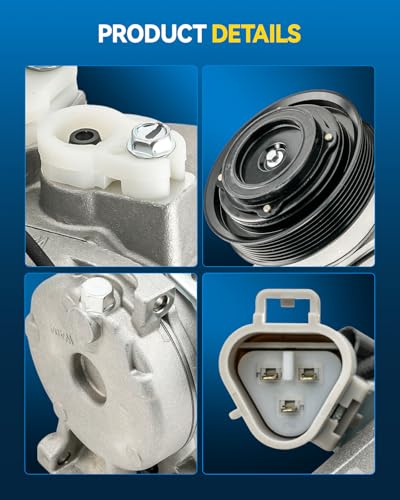 Image of PHILTOP 2000148R Air Conditioner AC Compressor with Clutch for Toyota RAV4 2004-2005, 2001-2003 2.0L