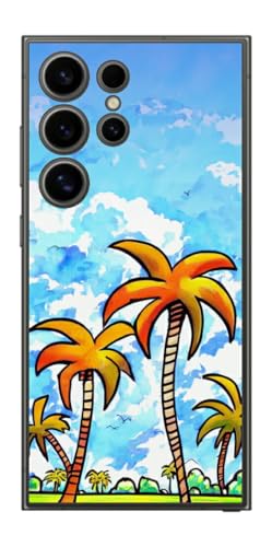 ClearView TX Galaxy S24 Ultrap vg w ی tB { AI摜SS V̖؃AChiPalm tree islandj