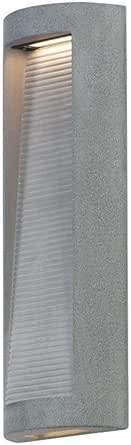 ET2 Boardwalk-12W 2 LED Large Outdoor Wall Mount-7.75 Inches Wide by 22 inches high-Greystone Finish