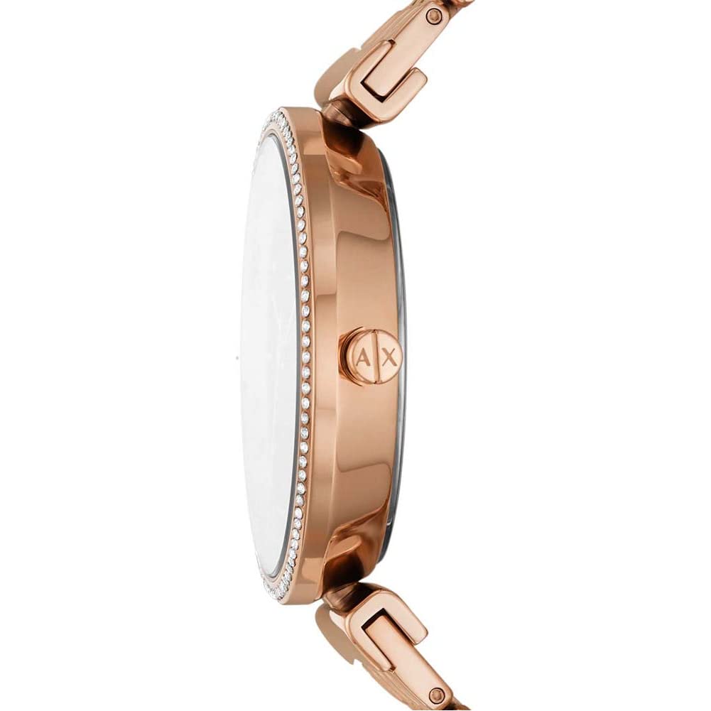 Armani Exchange Orologio da donna, Movimento al quarzo a tre lancette e cassa da 36 mm con cinturino in acciaio inossidabile