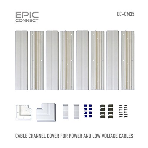 TV Cable Management Organizer Cable Concealer Raceway Wire Cover for A/V and Power Cables