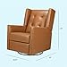 daVinci Maddox Glider Recliner Nursery Chair - GREENGUARD Gold & Certi-PUR US Certified - Ultra Cozy 360° Swivel Rocker Recliner - Versatile Glider Rocking Chair for Nursery & Living Room - Vegan Tan