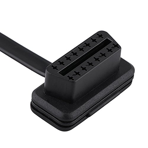 DSED Adaptateur de Diagnostic de câble d'extension OBD2 mâle à 16 Broches à Angle Droit Automatique pour Voiture 30cm 60cm 100cm(30cm)