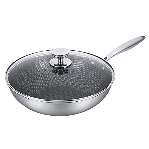 Wok de acero inoxidable 304 con recubrimiento antiadherente miniatura 1