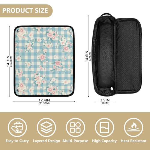 Organizador 2 en 1 para herramientas de cabello azul claro miniatura 4