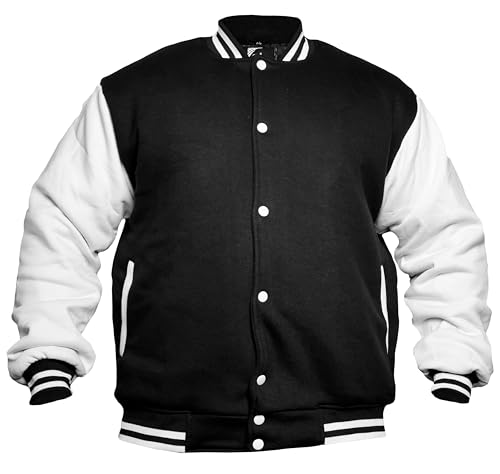 Men's Fashion Varsity Jacket Causal Slim Fit Cotton Letterman Baseball Bomber Jackets