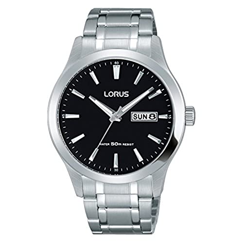Lorus Klassik Herren-Uhr mit Palladiumauflage und Metallband RXN23DX9