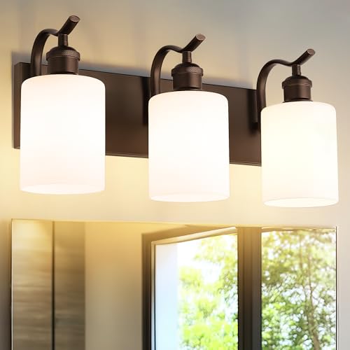 JAZAVA 3 Light Bathroom Vanity Light, Morden Vanity Lighting Fixtures