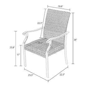 2 Pieces Patio Rattan Dining Chairs Padded with Quick Dry Foam 41tF0zunyeL. SS280
