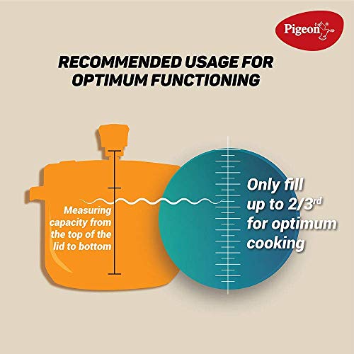 Pigeon 10 Quart Pressure Cooker For Cooking, Olla De Presion, Engineered For Safety, Stove Top & Induction Compatible, Indian Stovetop Pressure Cooker, Large Instant Cooking Pot, 10 Liters #TOP6