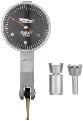 Fowler schwarz Face Zifferblatt Test Indikator mit Zoll Messungen und ausgewogene Lesen, 0.030" Max. Measurement, 1" Diameter, schwarz, 1