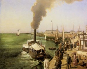 Peinture à l'huile Le Havre pour habiller un grand mur vide de salon