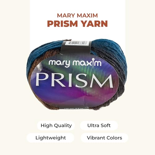 Image of Mary Maxim Prism Yarn, Acrylic Multicolor DK Yarn, 290 Yards, Surfside | Ombre Yarn, 3 Weight, Machine Wash, For Knitting and Crochet, Create Baby Items, Blankets, Afghans, Clothing Variegated Yarn