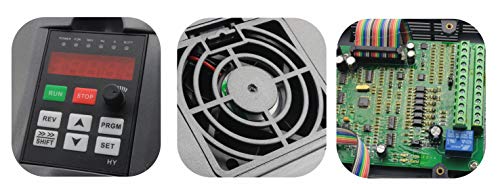 Rattmmotor Variable Frequency Drive 2.2Kw 110V Vfd Drive Inverter Frequency Converter Single Phase Input, 3 Phase Output For Vfd Water-Cooled Air-Cooled Spindle Motor Speed Control+Vfd Extension Cable #TOP5