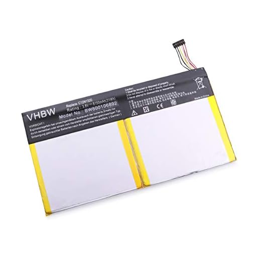 vhbw Batteri kompatibelt med Asus Transformer Book T100TA-DK003H, T100TA-DK003P, T100TA-DK005H surfplatta (8150 mAh, 3,8 V, Li-polymer)
