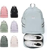 coofay Small Gym Backpack For Women Waterproof Backpack With Shoe Compartment Lightweight Travel ...
