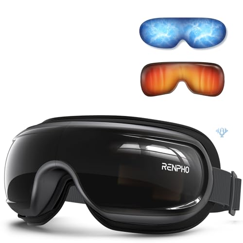 RENPHO Eyeris 3 Eye Massager with Heat and Cooling Voice Control, FSA Eligible HSA, Birthday Gifts for Women Men Him Her, Migraine Relief Eye Mask for Migraines, Eye Care with Massage, Reduc