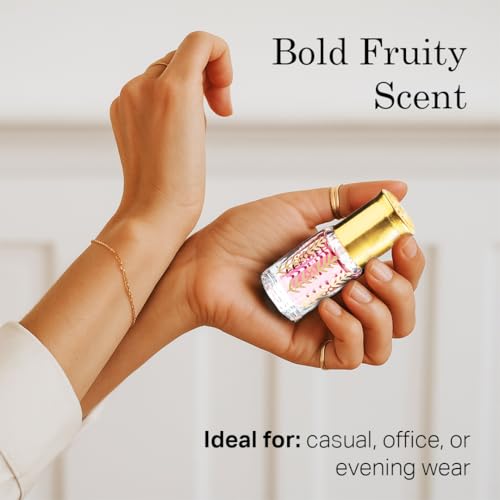 Nawal Musk Pomegranate Musk Perfume Oil – A Bold Fruity Fragrance Blending Sweet Pomegranate with Deep Notes, Long-Lasting Unisex Attar Perfume for Men and Women, 3ml